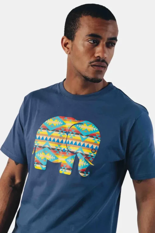 Navajo Orgaaninen Klassinen T-Paita Sininen<Trendsplant Discount