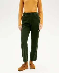 Nele Corduroy Pants Green<Thinking MU Best