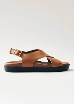 Nico Leather Sandals Brown<ALOHAS Online