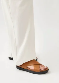 Nico Leather Sandals Brown<ALOHAS Online