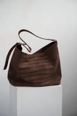 No. 303 Maxi Hobo Bag Croco Brown<NOVINSKA Outlet