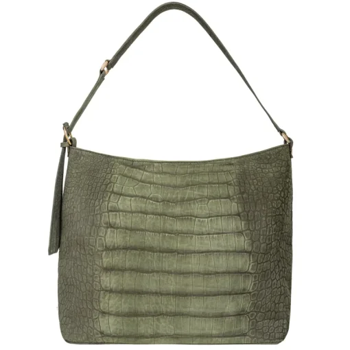 No. 303 Maxi Hobo Bag Croco Green<NOVINSKA Best