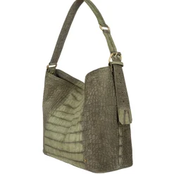 No. 303 Maxi Hobo Bag Croco Green<NOVINSKA Best