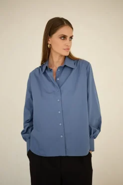 Noel Button-up Shirt Blue<Enteliér Shop