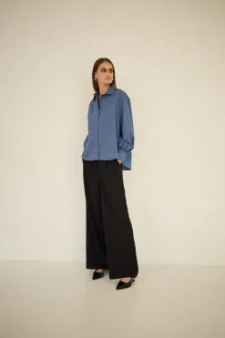 Noel Button-up Shirt Blue<Enteliér Shop