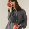 Noel Button-up Shirt Grey<Enteliér Clearance