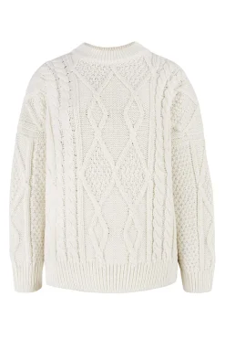 Nonna Cable-Knit Merino Sweater White<Salanida Clearance