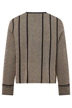 Nora Hand Loomed Cotton Patchwork Jacket Beige<KOMODO Online