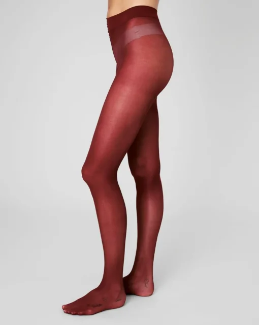 Nora Perfect Everyday Tights Red Wine<Swedish Stockings Clearance