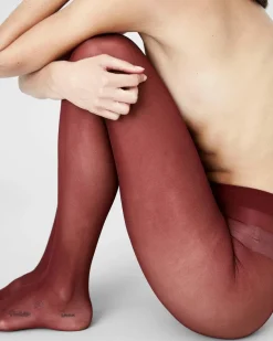 Nora Perfect Everyday Tights Red Wine<Swedish Stockings Clearance