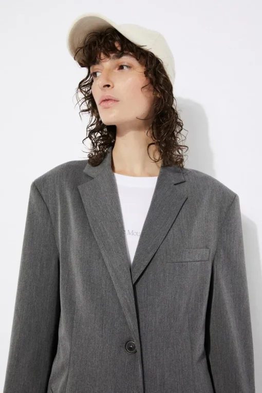 Noufonts Jacket Grey Melange<Rita Row Clearance