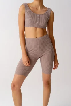 Nua Shorts Light Brown<The Bodysuit of Barcelona Hot