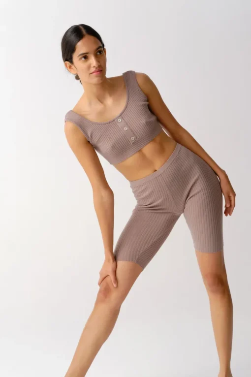 Nua Shorts Light Brown<The Bodysuit of Barcelona Hot