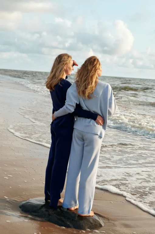 Ora Merino Pants Navy<Salanida Fashion