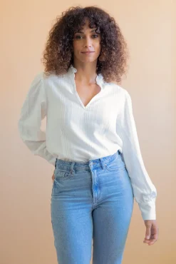 Orchidée Blouse White<Avani Cheap