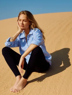 Organic Cotton Oversized Stripe Shirt<WOTE Best