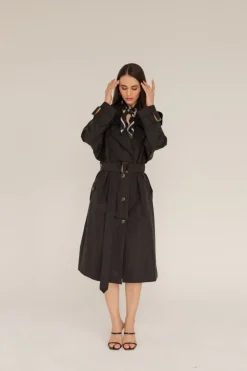 Oversized Black Trench<Enteliér Fashion