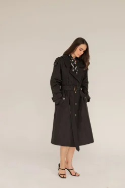 Oversized Black Trench<Enteliér Fashion