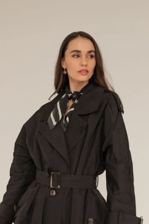 Oversized Black Trench<Enteliér Fashion