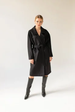 Oversized Kashmir Villakangastakki Musta<Enteliér Cheap