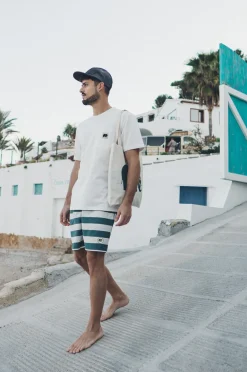 Owari Swim Shorts Striped Green<Trendsplant Store