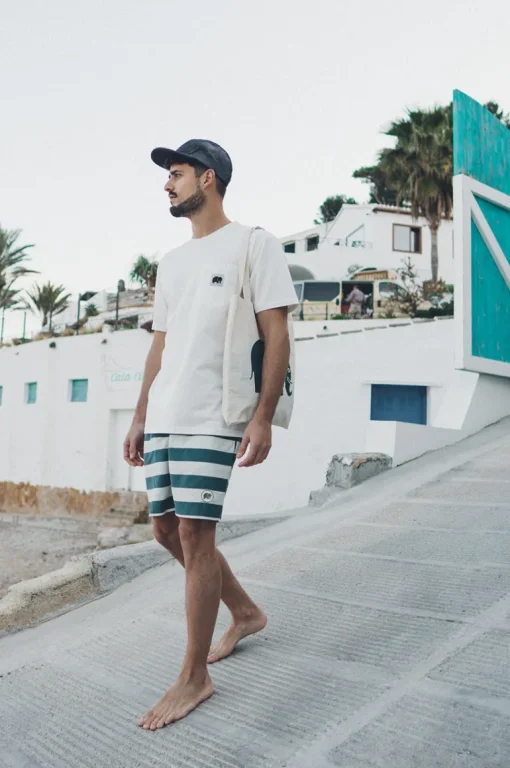 Owari Swim Shorts Striped Green<Trendsplant Store