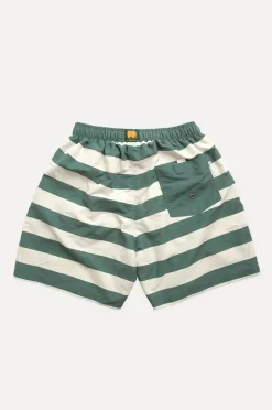 Owari Swim Shorts Striped Green<Trendsplant Store