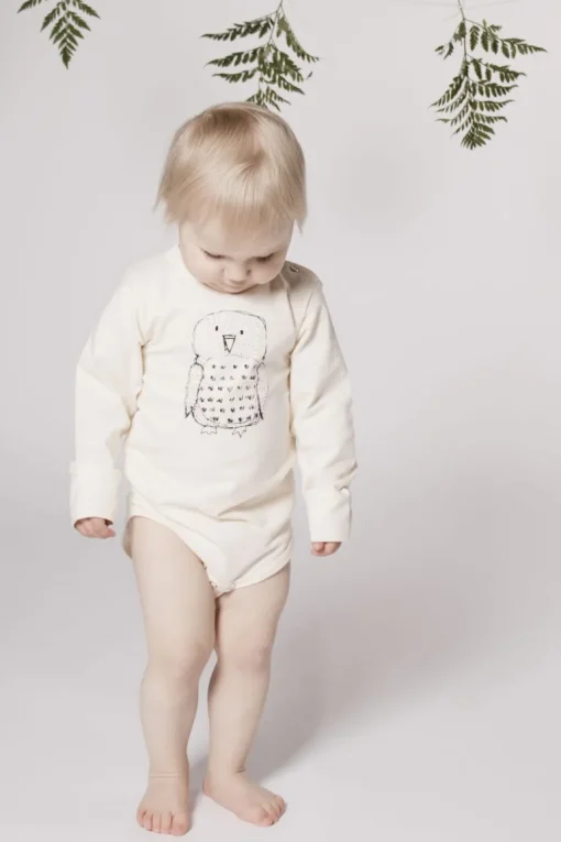 Owl vauvan body luonnonvalkoinen<Aarrelabel Clearance