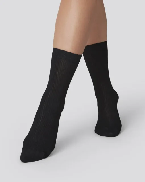 2-Pack Billy Bambusukat Musta<Swedish Stockings Discount