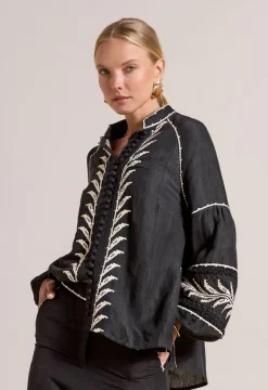 Pallazzio Shirt Onyx Black<Scarlett Poppies Fashion