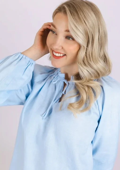 Paloma Blouse Sky Blue<Nakoa Hot
