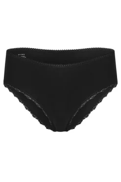Paloma Organic Cotton Lace Briefs Black<KOMODO Flash Sale