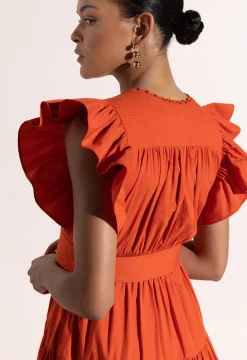 Paradise Cove Midimekko Oranssi<Scarlett Poppies Sale