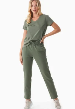 Parrla Light Organic Cotton Sweatpants Olive<ORGANICATION Cheap