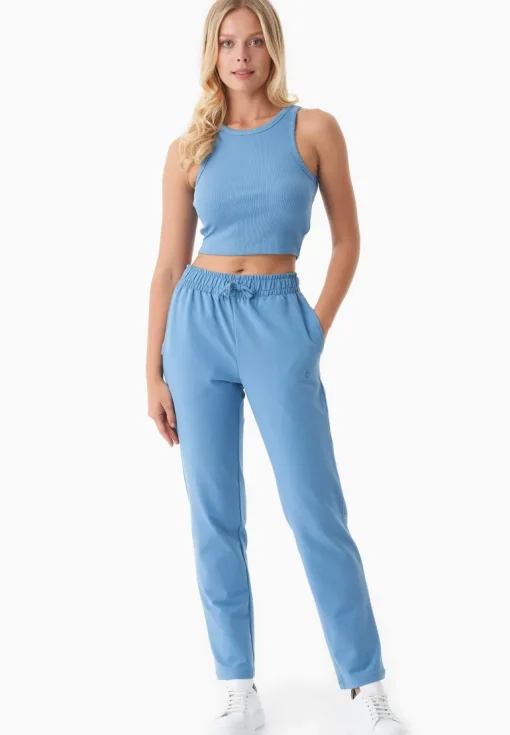 Parrla Light Organic Cotton Sweatpants Blue Fog<ORGANICATION Cheap