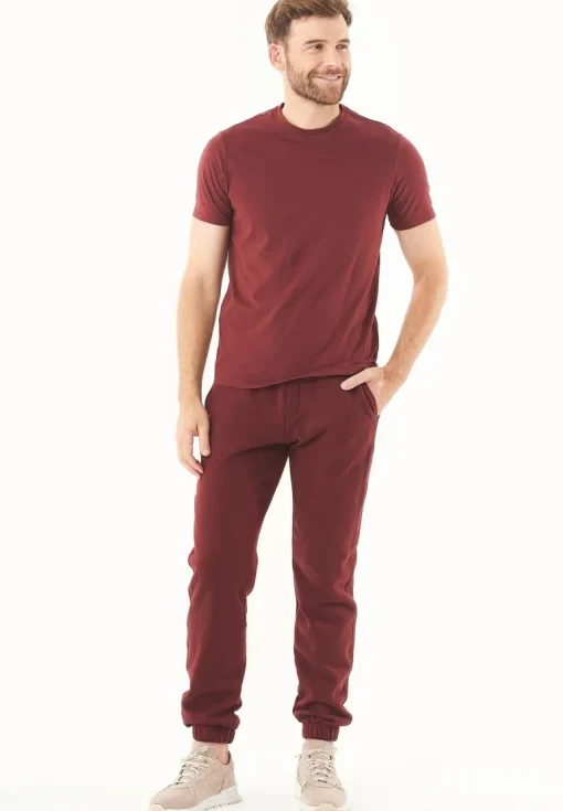 Parssa Soft Touch Organic Cotton Sweatpants Bordeaux<ORGANICATION Outlet