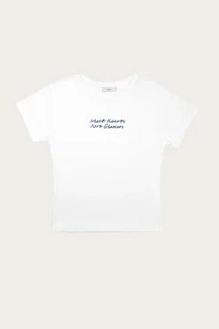 Pasadena Melt Hearts Baby Tee White<Veld Shop