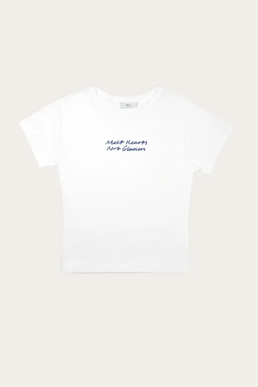 Pasadena Melt Hearts Baby Tee White<Veld Shop