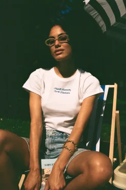 Pasadena Melt Hearts Baby Tee White<Veld Shop