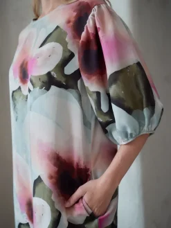 Pastel Floral Tencel Tunika<MAINIO Best Sale