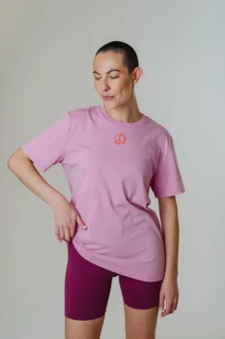 Peacesnake Unisex T-Shirt Pink<OH OH OM ethical sportswear Flash Sale