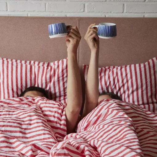 Pellava tyynyliina Punainen Raita<HOMEHAGEN New