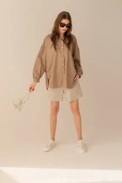 Pellavaiset Shortsit Beige<Enteliér Hot