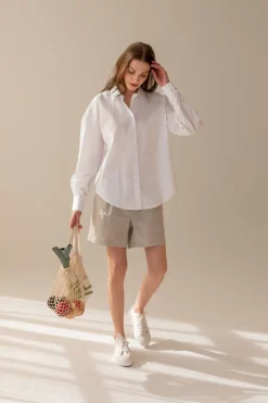 Pellavaiset Shortsit Beige<Enteliér Hot