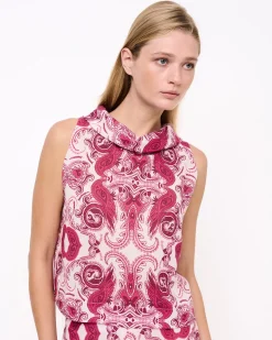 Penelope Print Top Pink<Elizabeth LaGre Shop