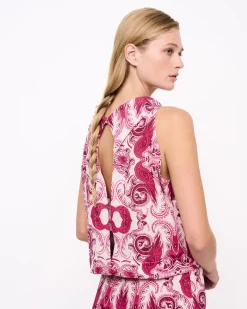 Penelope Print Top Pink<Elizabeth LaGre Shop