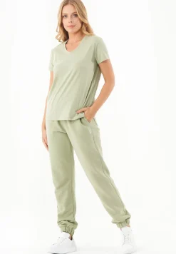 Perrie Soft Touch Organic Cotton Sweatpants Sage Green<ORGANICATION Online