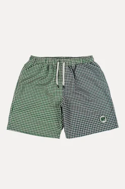 Picnic Swim Shorts Checkered Green/Blue<Trendsplant Flash Sale