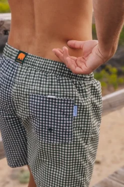 Picnic Swim Shorts Checkered Green/Blue<Trendsplant Flash Sale