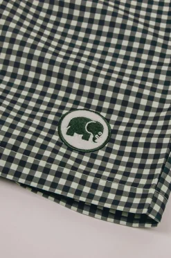 Picnic Swim Shorts Checkered Green/Blue<Trendsplant Flash Sale